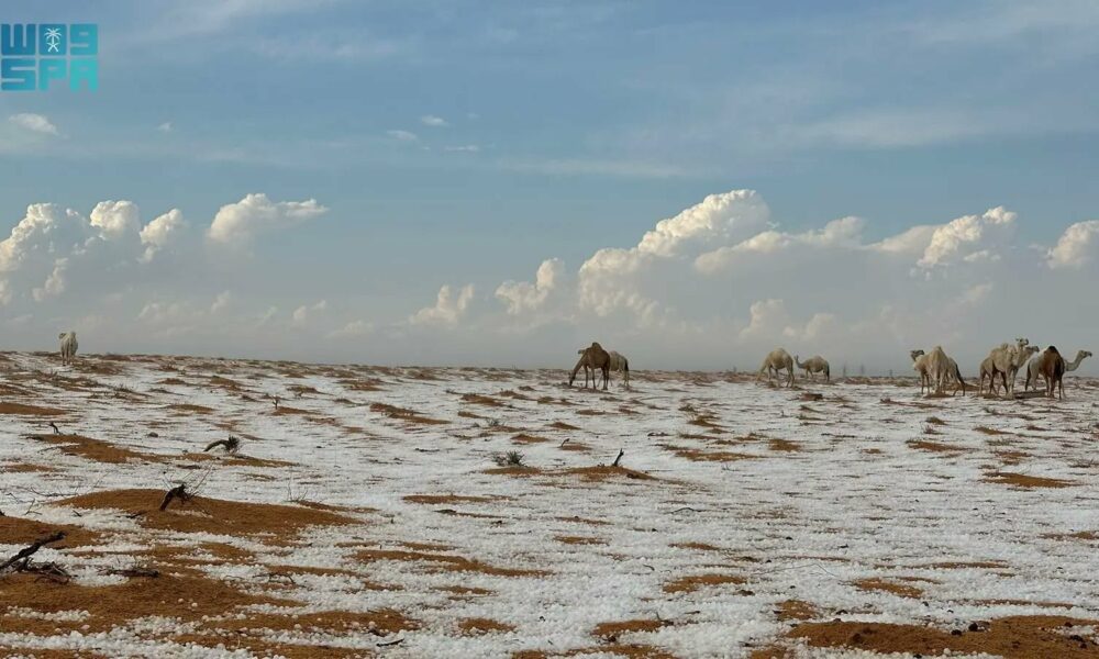 Grandinata nel deserto di Hail